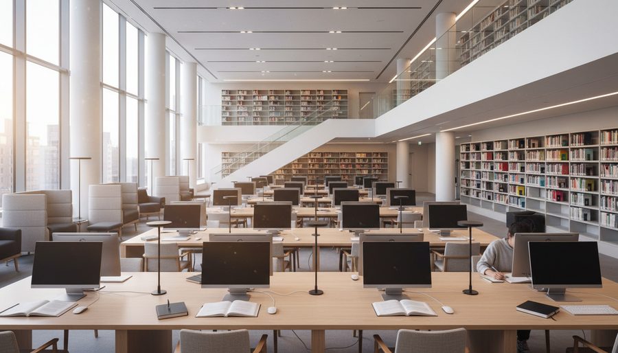 Sala de aula com estudantes